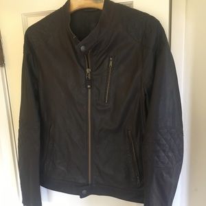 Onassis real leather moto style jacket